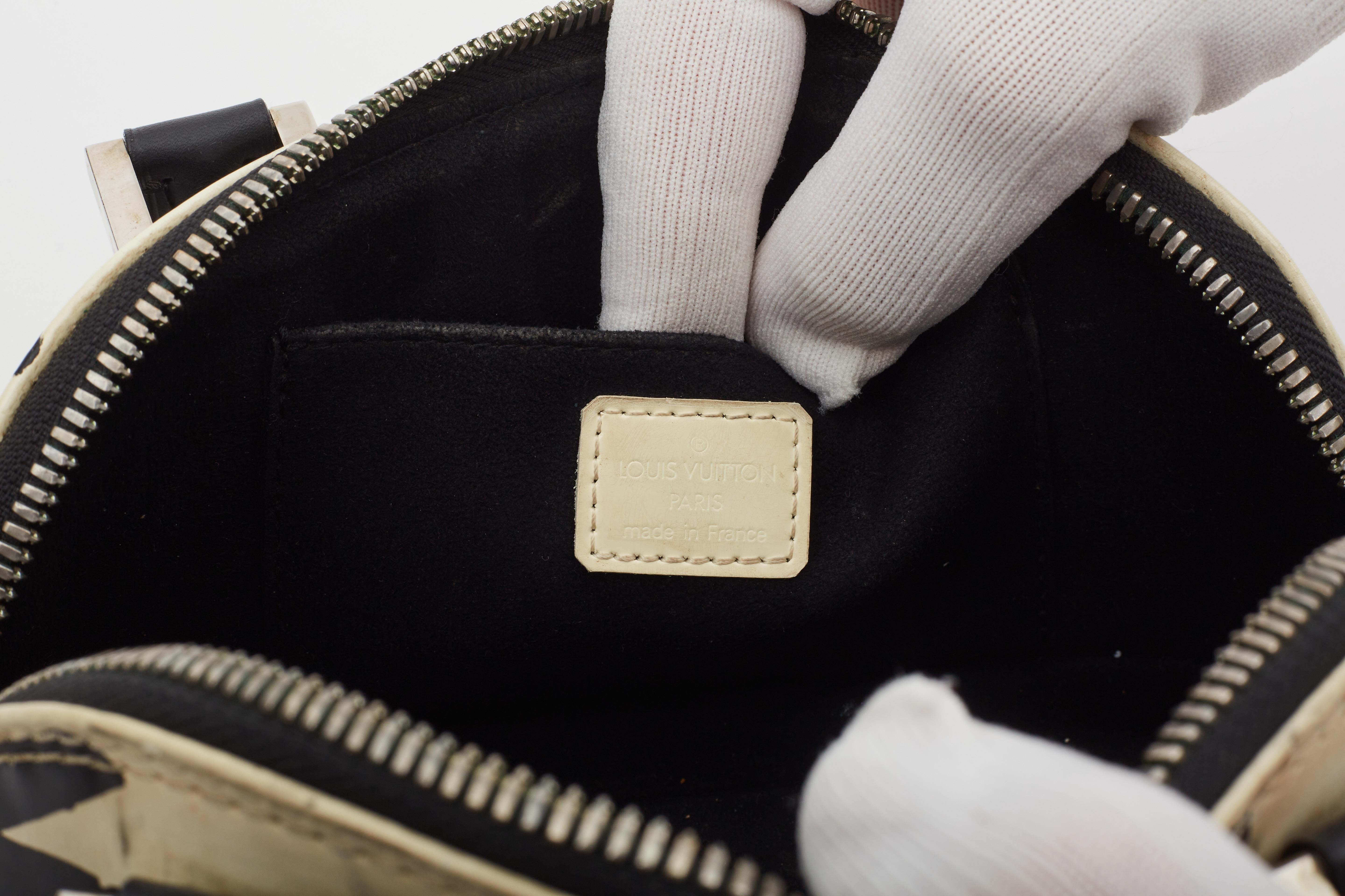 Louis Vuitton Sprouse Black White Graffiti Alma PM Handbag 4