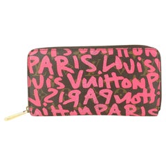 Louis Vuitton Sprouse Pink Monogram Graffiti Zippy Wallet Long Zip 10L830a