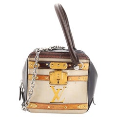 Quadratische Tasche von Louis Vuitton Limited Edition Time Trunk aus Segeltuch