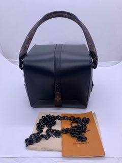 Louis Vuitton Square Bag Monogram Canvas Black Cube Handbag Origin France