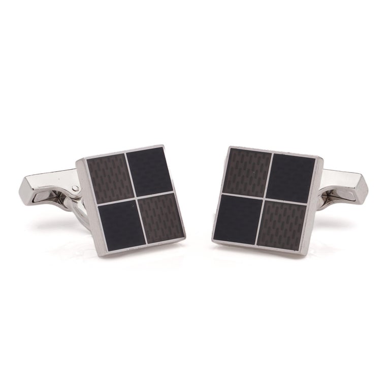 Louis Vuitton pre-owned Floral Print square-shaped Cufflinks