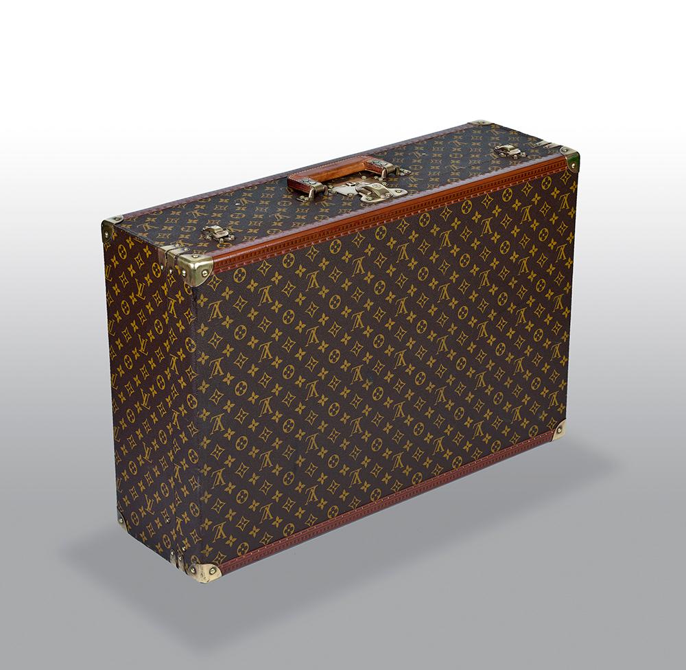 French Louis Vuitton Square Handled Alzer 70 Trunk