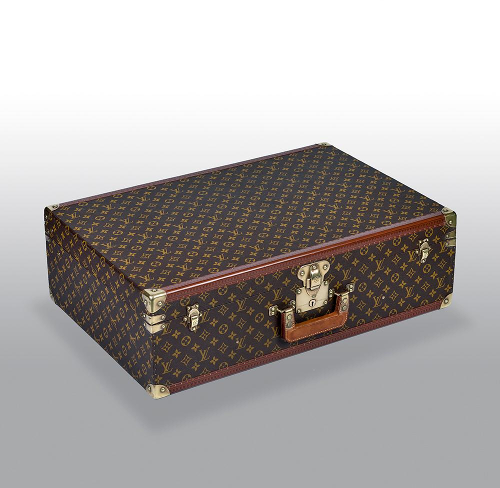 Brass Louis Vuitton Square Handled Alzer 70 Trunk