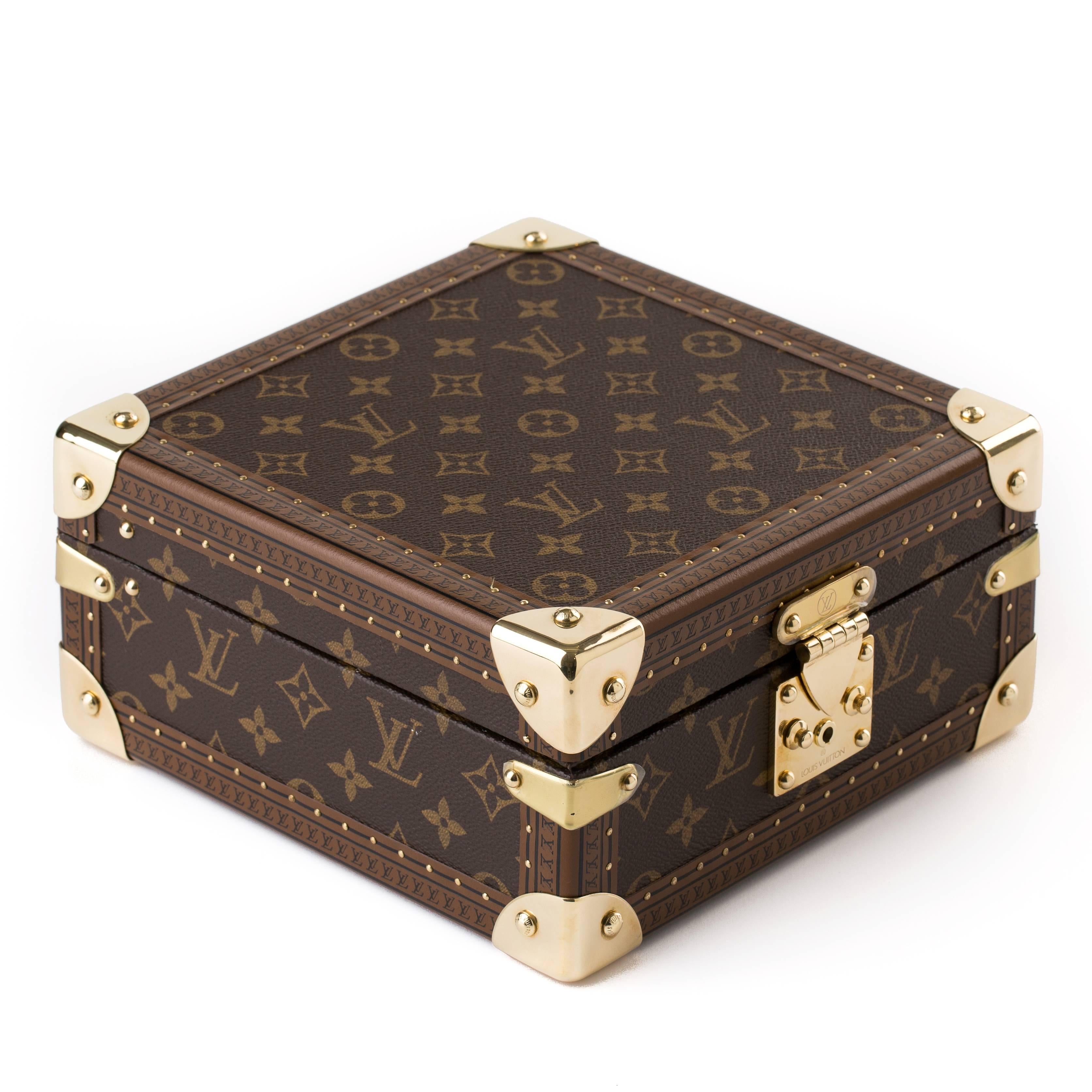Brass Louis Vuitton Square Jewelry Case
