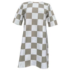 Louis Vuitton SS13 midi beige check dress