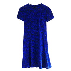 Louis Vuitton SS17 Blue Flocked Dress