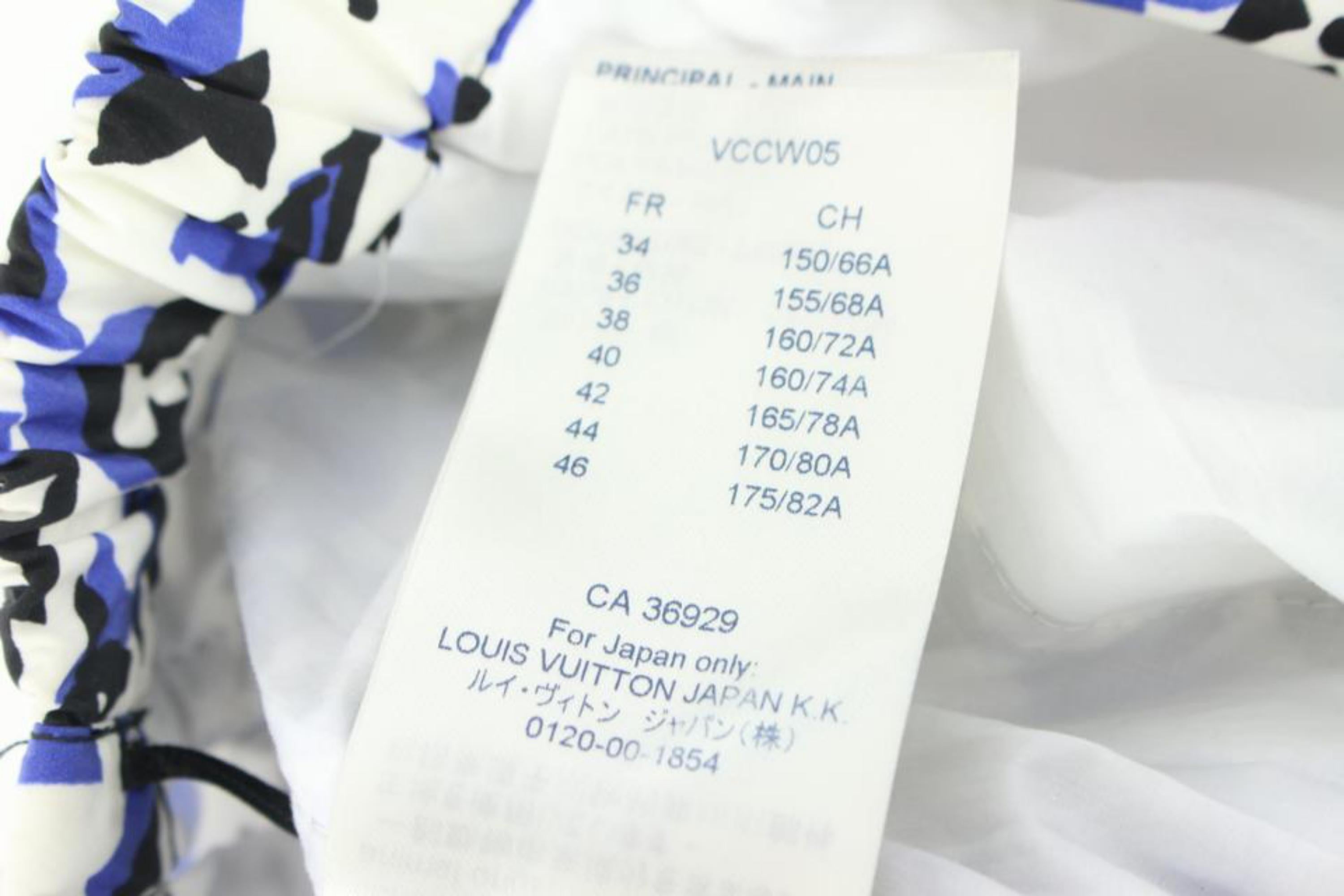 Louis Vuitton SS19 Monogrammierte Joggerhose in Blau x Weiß x Schwarz 29lk53s im Angebot 1