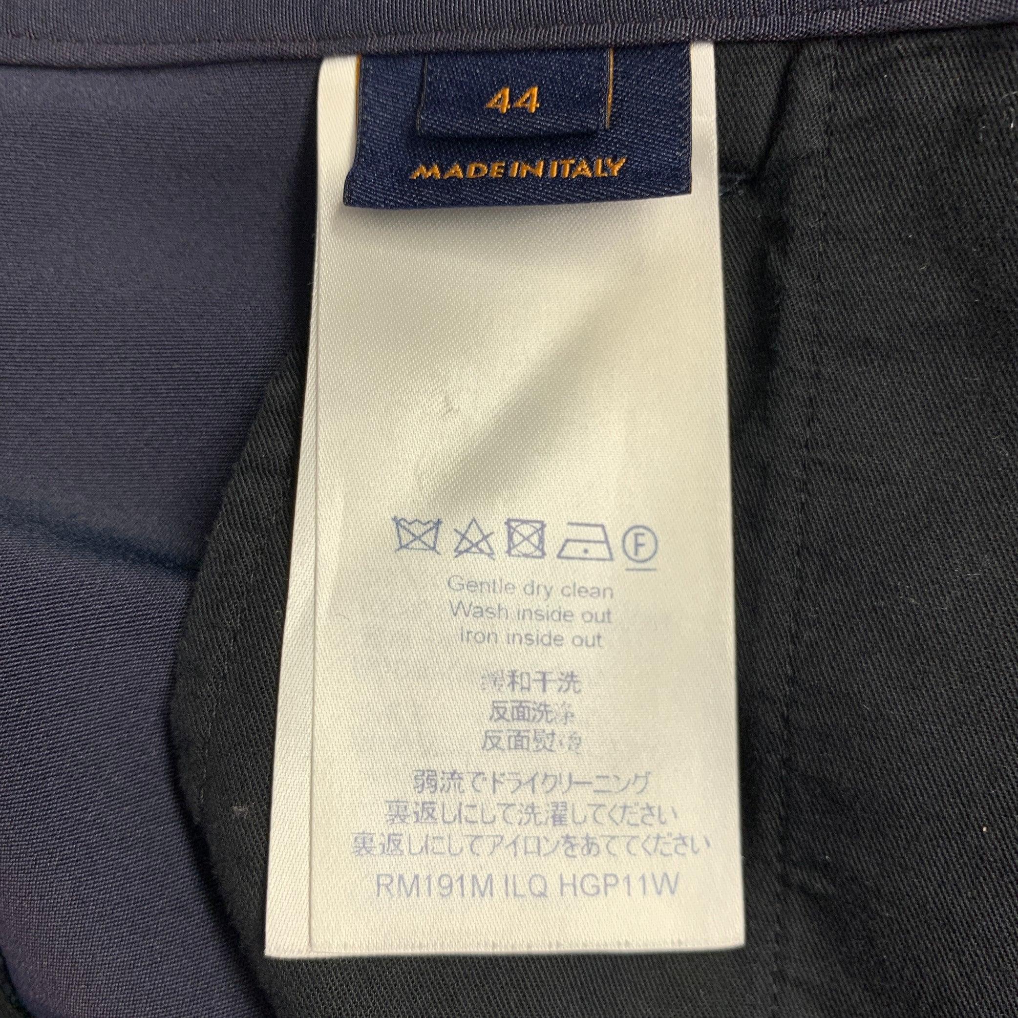 LOUIS VUITTON SS19 Taille 34 - Pantalon casual utilitaire bleu marine en polyester en vente 2