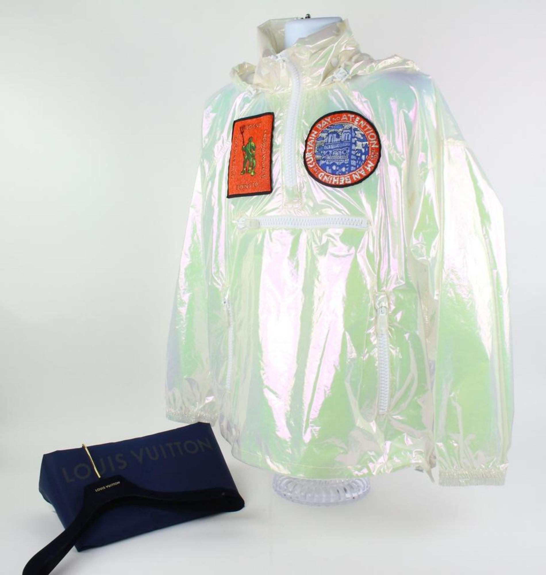 Louis Vuitton ss19 Virgil Abloh Debut Prism Transparent Patches Windbreaker 
OVERALL NEW CONDITION
( 10/10 or N )
Includes Garment Cover, Receipt and Hanger
Size 50
BRAND NEW

This item will ship out immediately.
Previously owned, unless otherwise