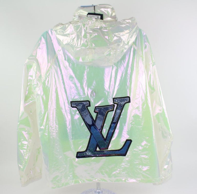 Louis Vuitton ss19 Virgil Abloh Debut Prism Transparent Patches Windbreaker  For Sale at 1stDibs