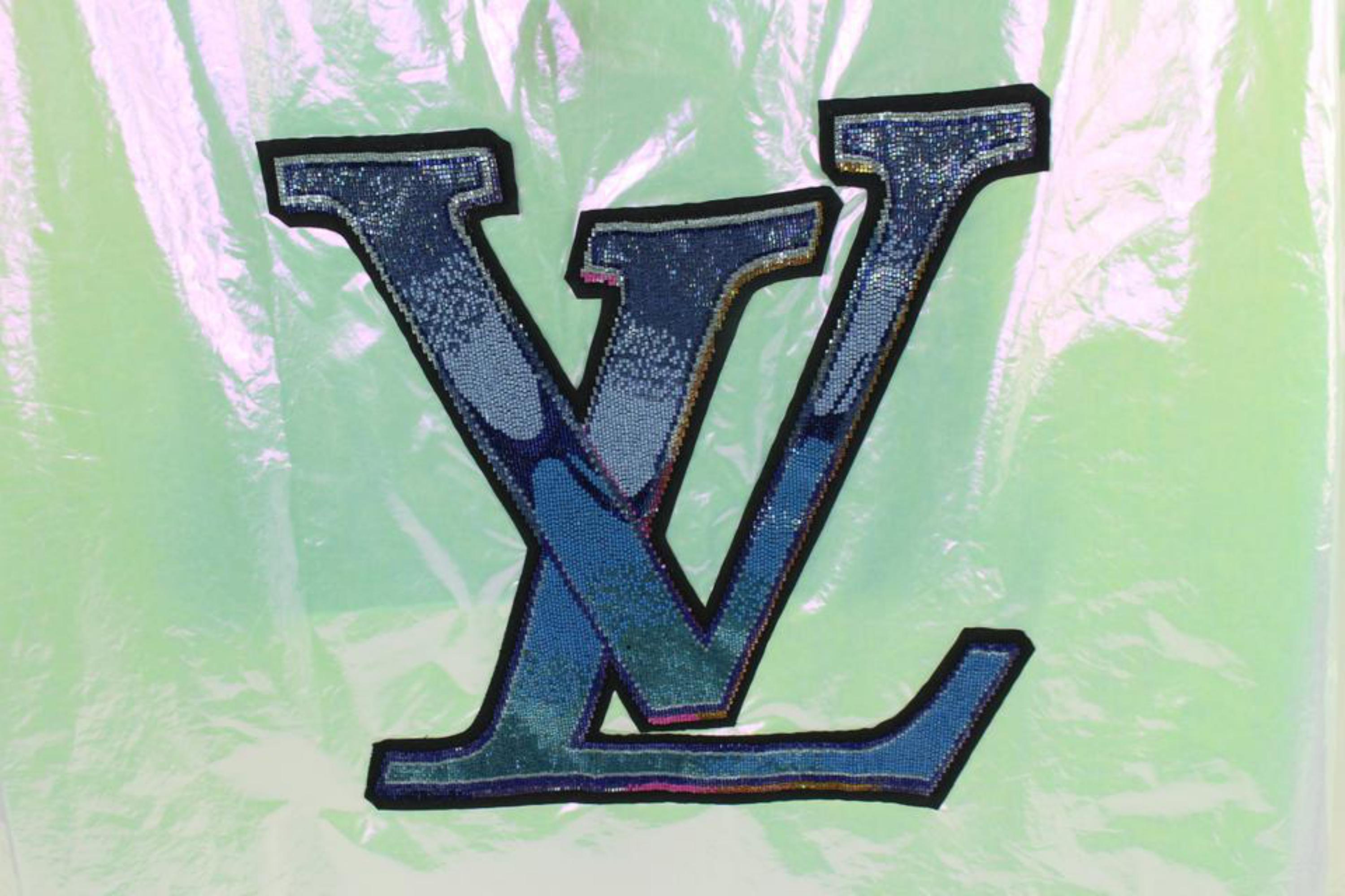 Men's Louis Vuitton ss19 Virgil Abloh Debut Prism Transparent Patches Windbreaker  For Sale