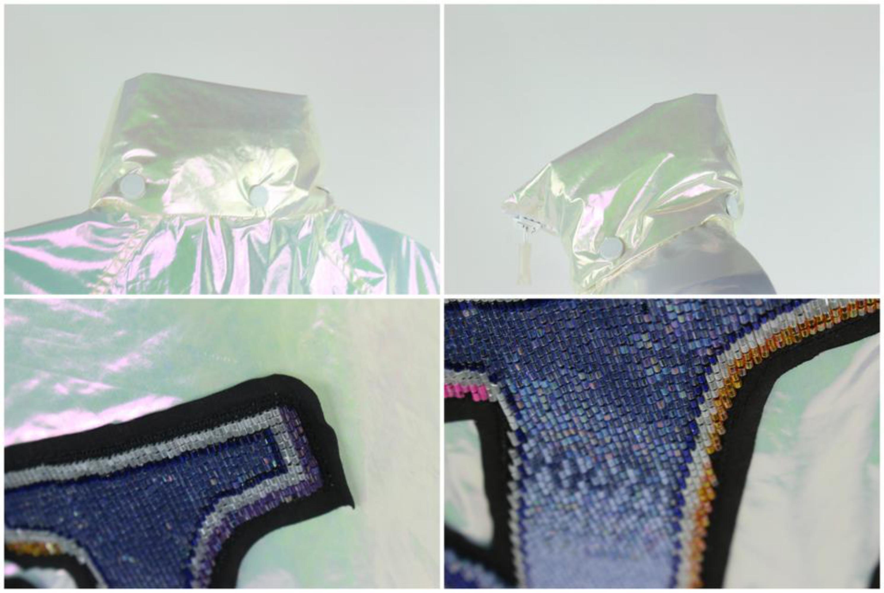 Louis Vuitton ss19 Virgil Abloh Debut Prism Transparent Patches Windbreaker  For Sale 1