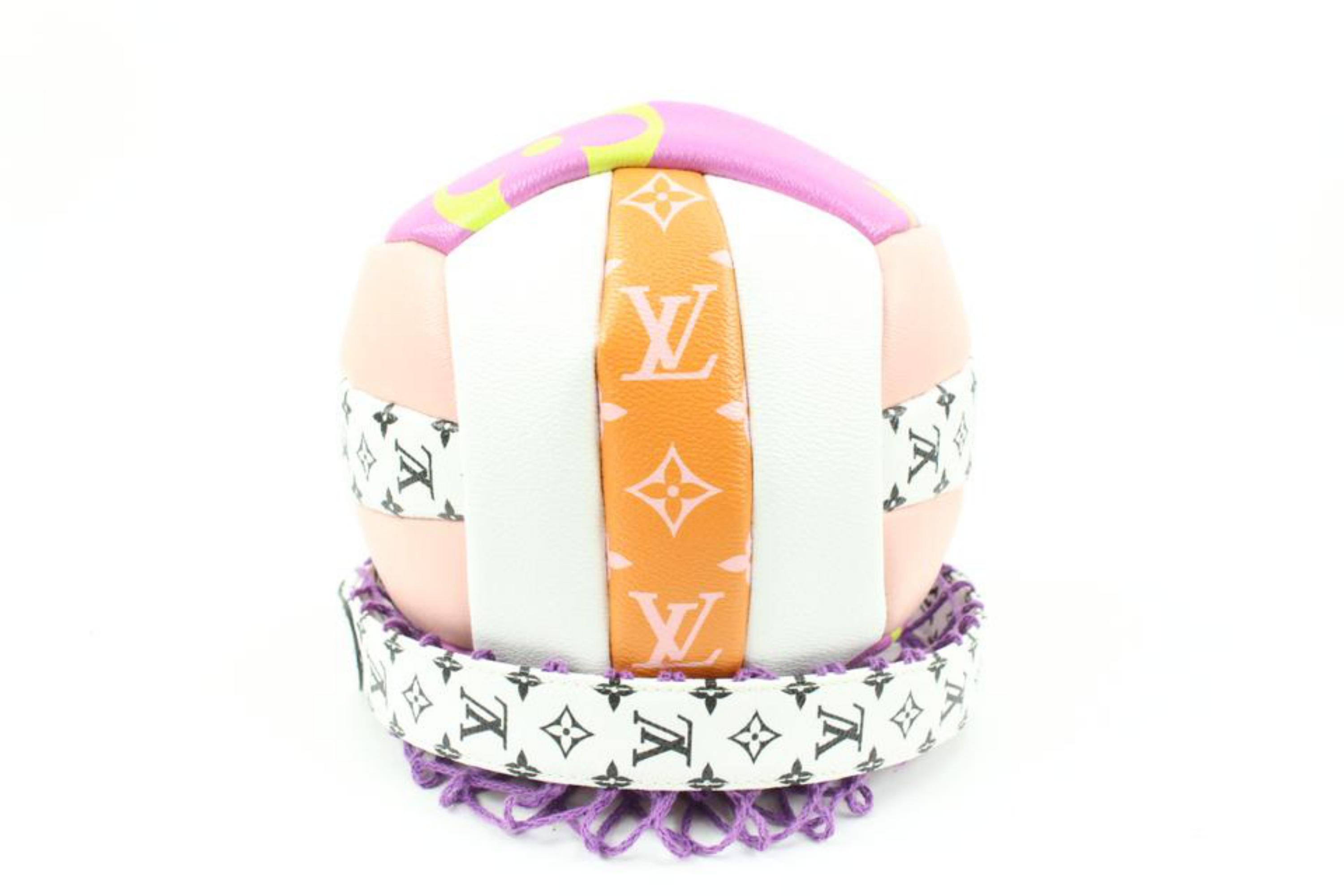 Louis Vuitton SS20 Limited Pink x Orange Monogram Giant Volleyball 121lv43 For Sale 1
