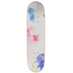 Louis Vuitton SS21 Skate Deck Watercolor LV Monogram Logo Skateboard Art Decor