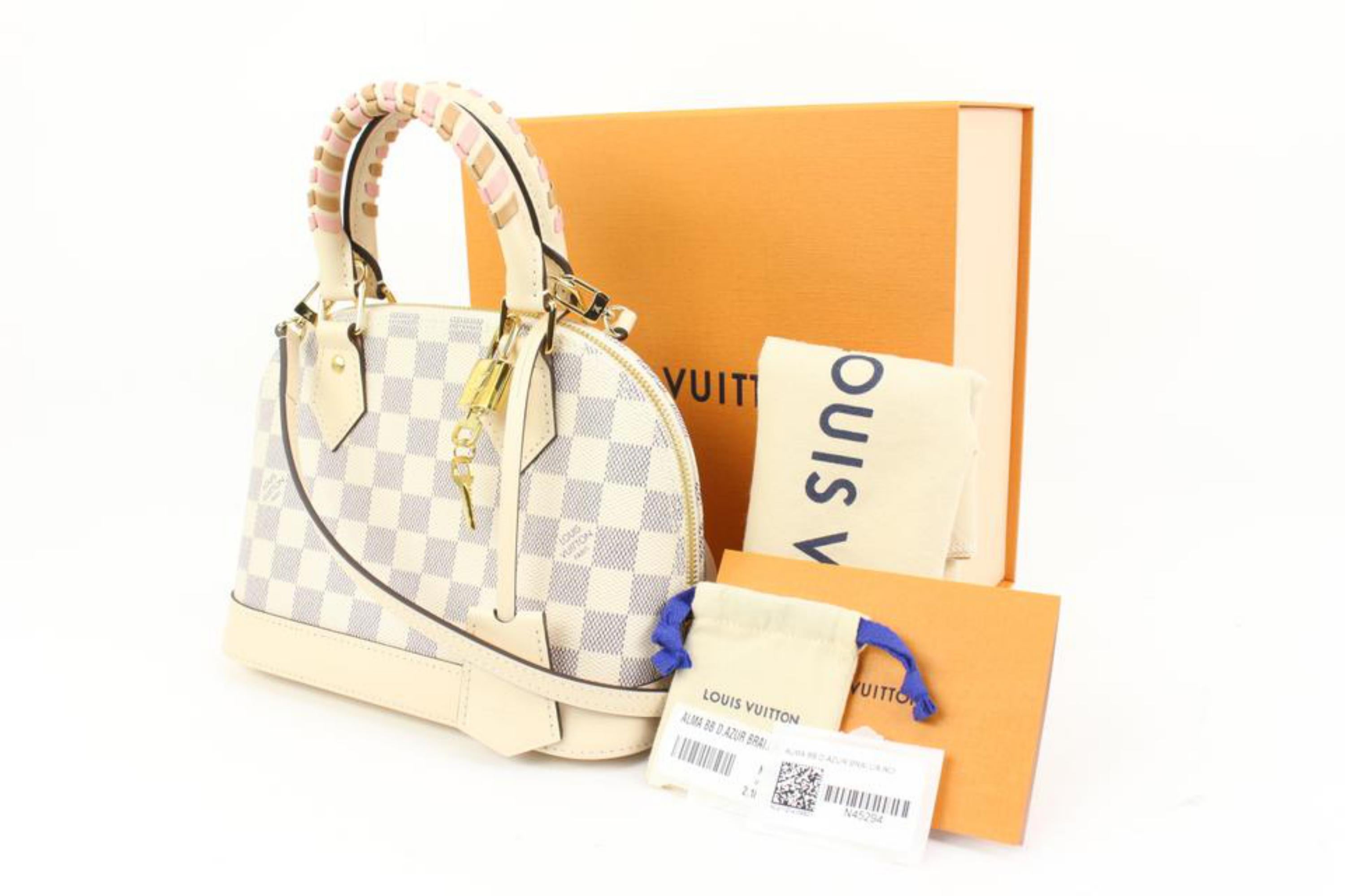 Louis Vuitton SS22 Limited Whip Damier Azur Alma BB Crossbody 44lk92
Date Code/Serial Number: RFID Chip
Made In: France
Measurements: Length:  9.5