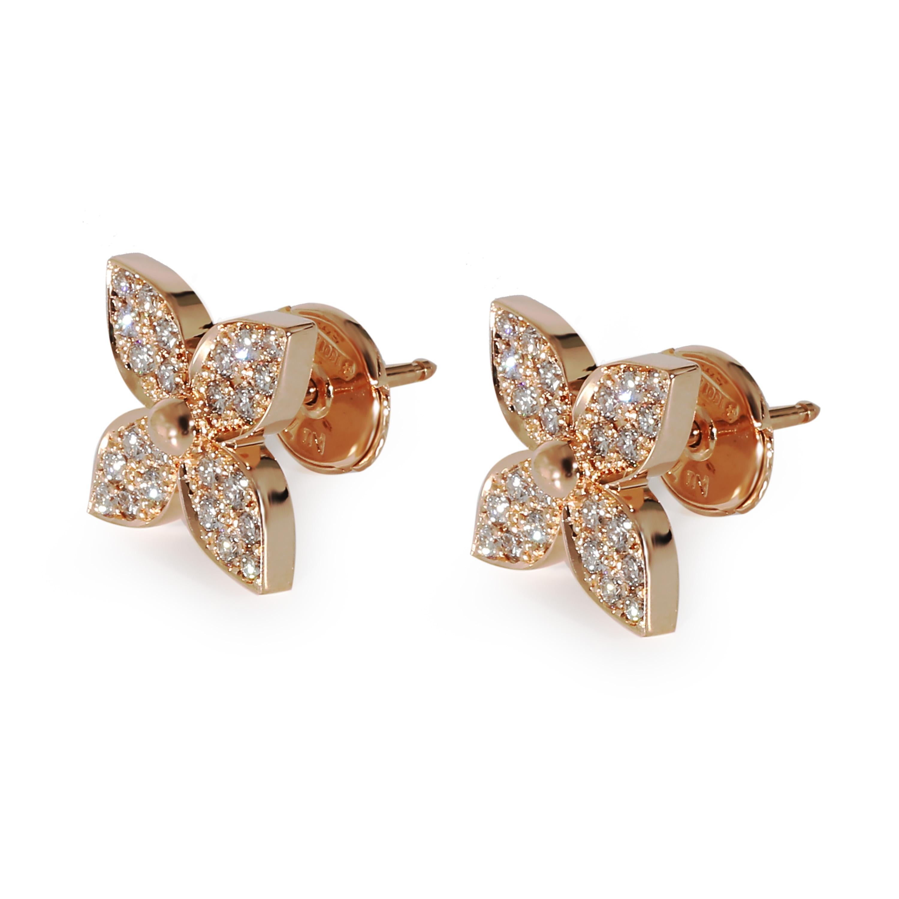 louis vuitton rose gold earrings