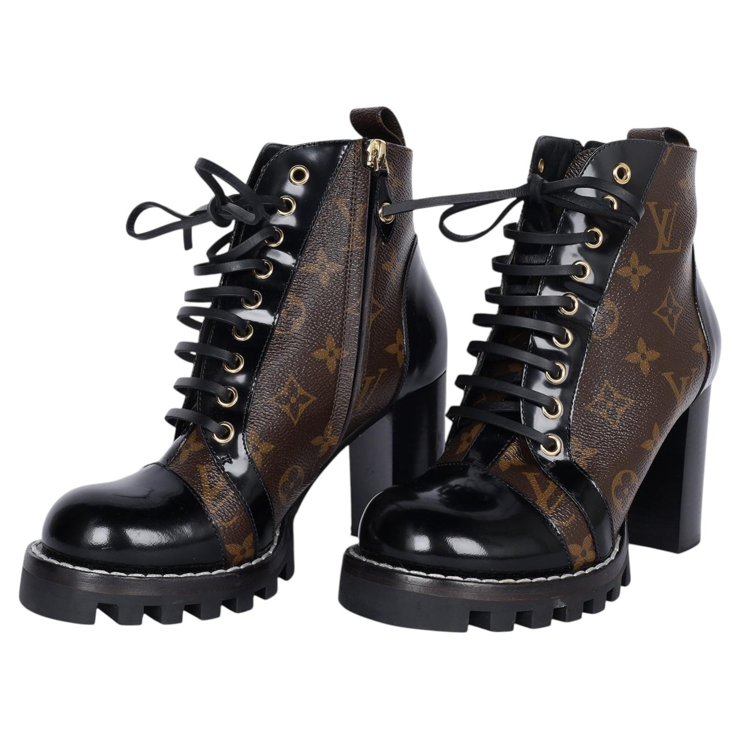 Louis Vuitton Star Trail Ankle Boots 36.5 Monogram Leather