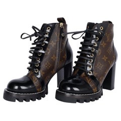 Louis Vuitton Star Trail Ankle Boots 36.5 Monogram Leather