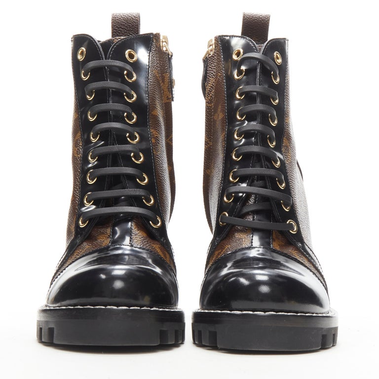 LOUIS VUITTON boots MA1108 Ankle boots Star trail line leather Black W –