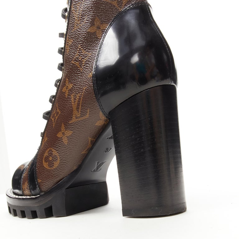 Star trail leather ankle boots Louis Vuitton Brown size 37 EU in Leather -  22129033