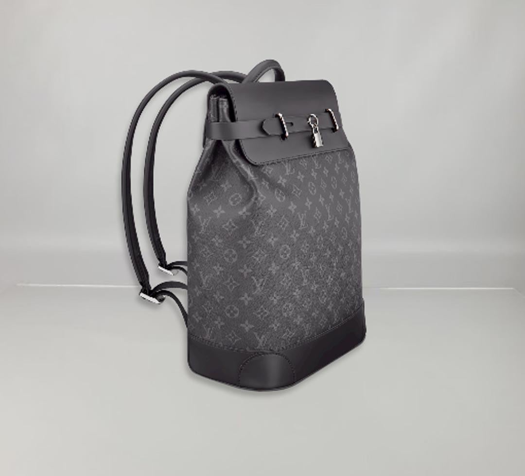 Louis Vuitton Steamer Backpack Black Monogram Eclipse Coated Canvas In New Condition In Nicosia, CY