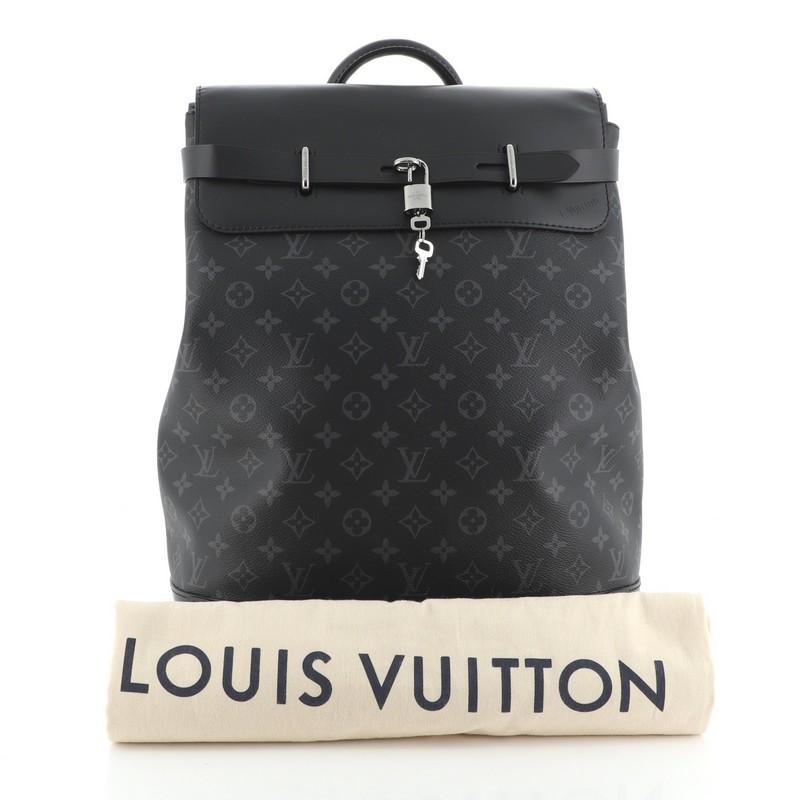 Louis Vuitton Black Monogram Eclipse Steamer Backpack 624lvs316