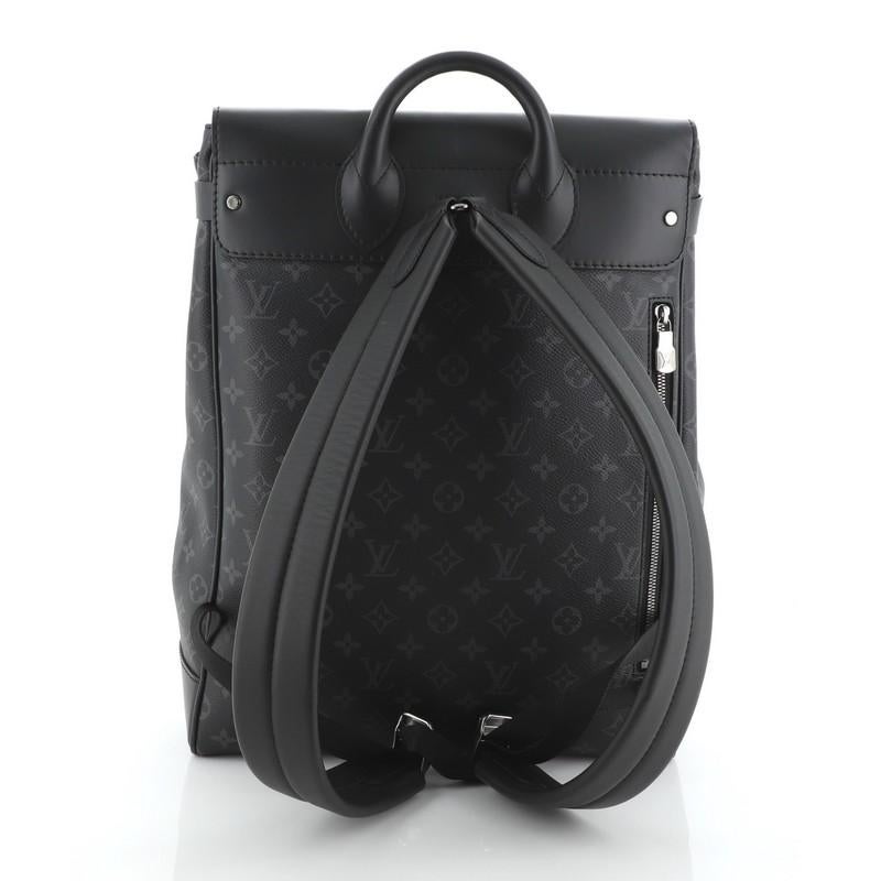 Black Louis Vuitton Steamer Backpack Monogram Eclipse Canvas
