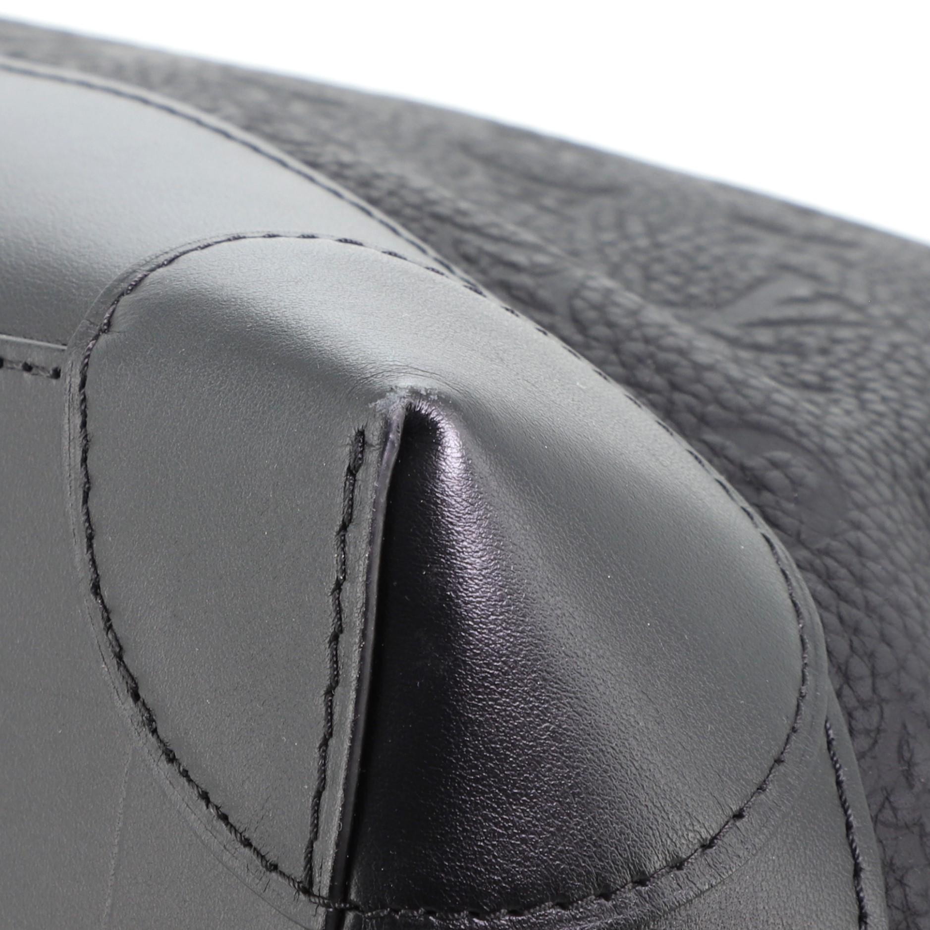 Black Louis Vuitton Steamer Bag Monogram Taurillon Leather PM