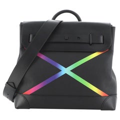 Louis Vuitton - Sac à vapeur en cuir Taïga arc-en-ciel PM