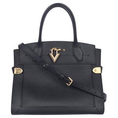 LIKE NEW Louis Vuitton Steamer MM Leather Satchel Black