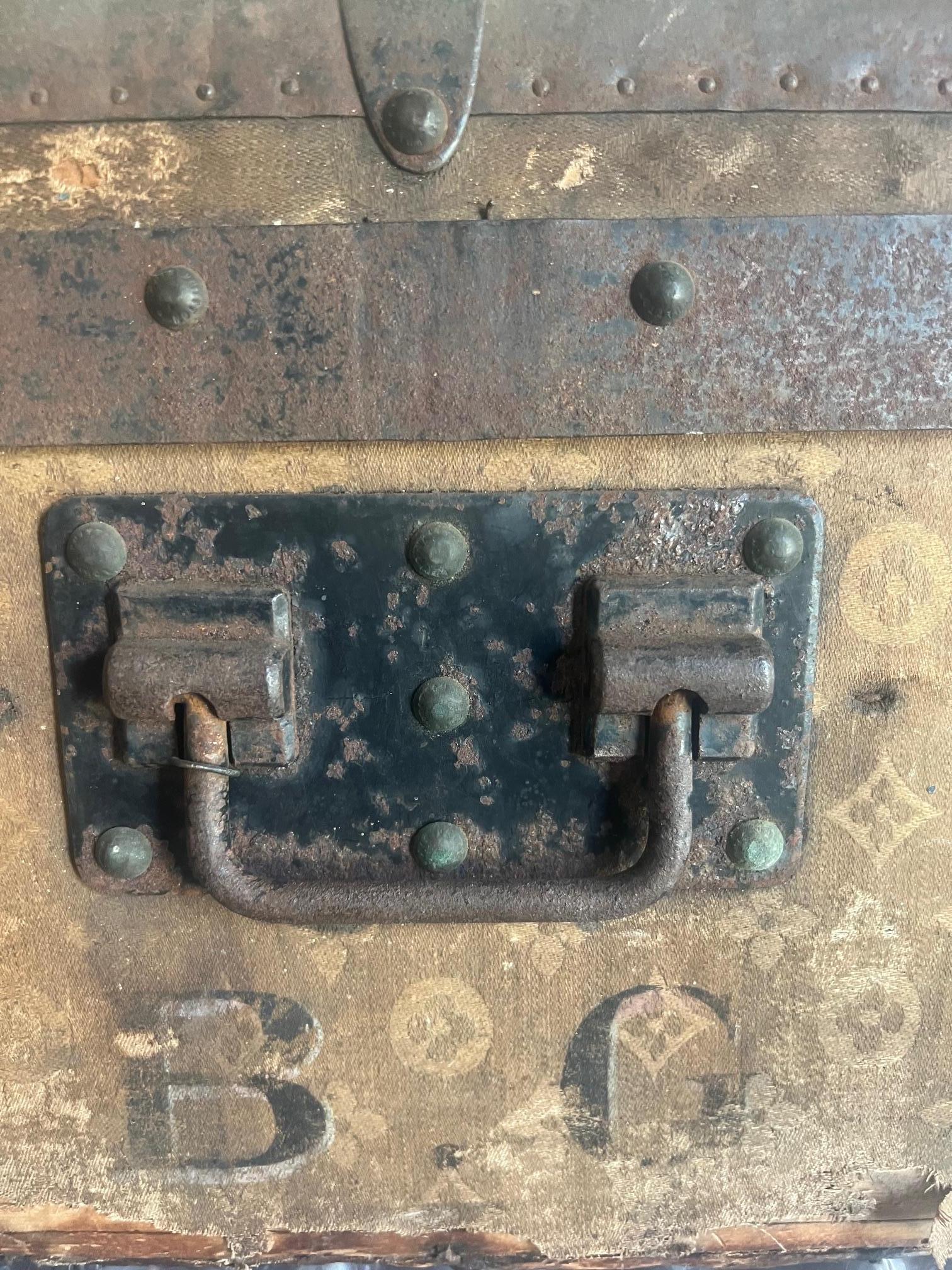 Louis Vuitton Steamer Trunk in Monogram Canvas, France, c. 1920's 2