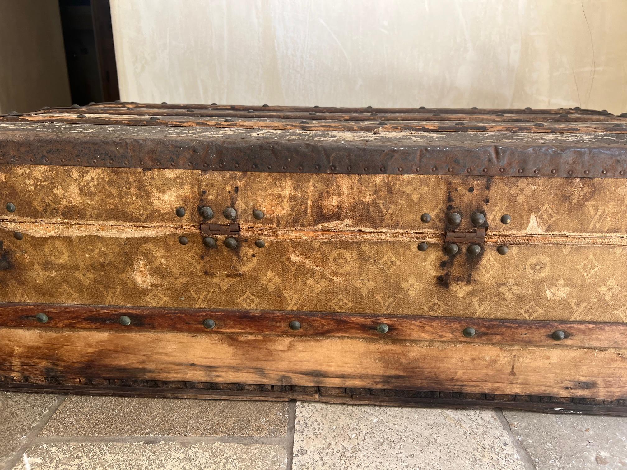 Louis Vuitton Steamer Trunk in Monogram Canvas, France, c. 1920's 6