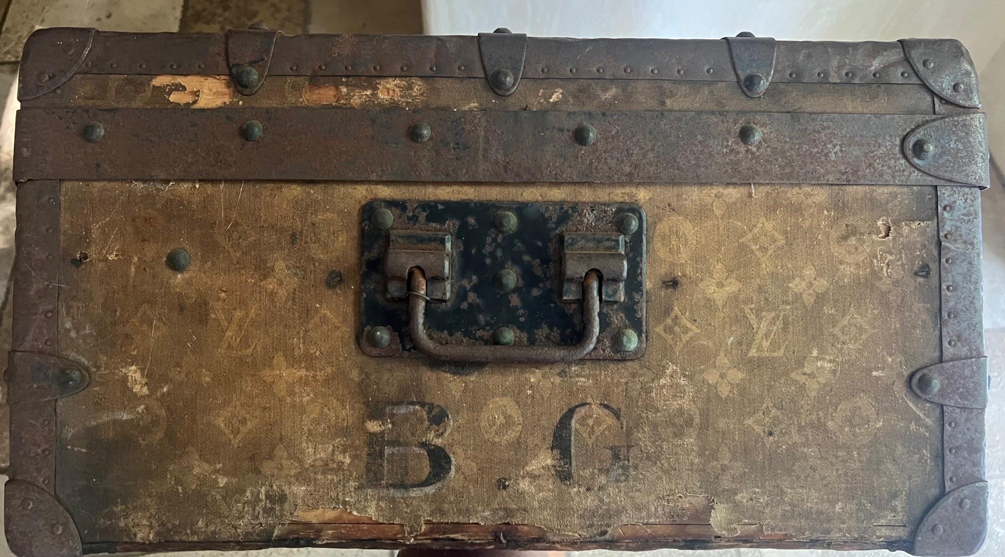 Louis Vuitton Steamer Trunk in Monogram Canvas, France, c. 1920's 9