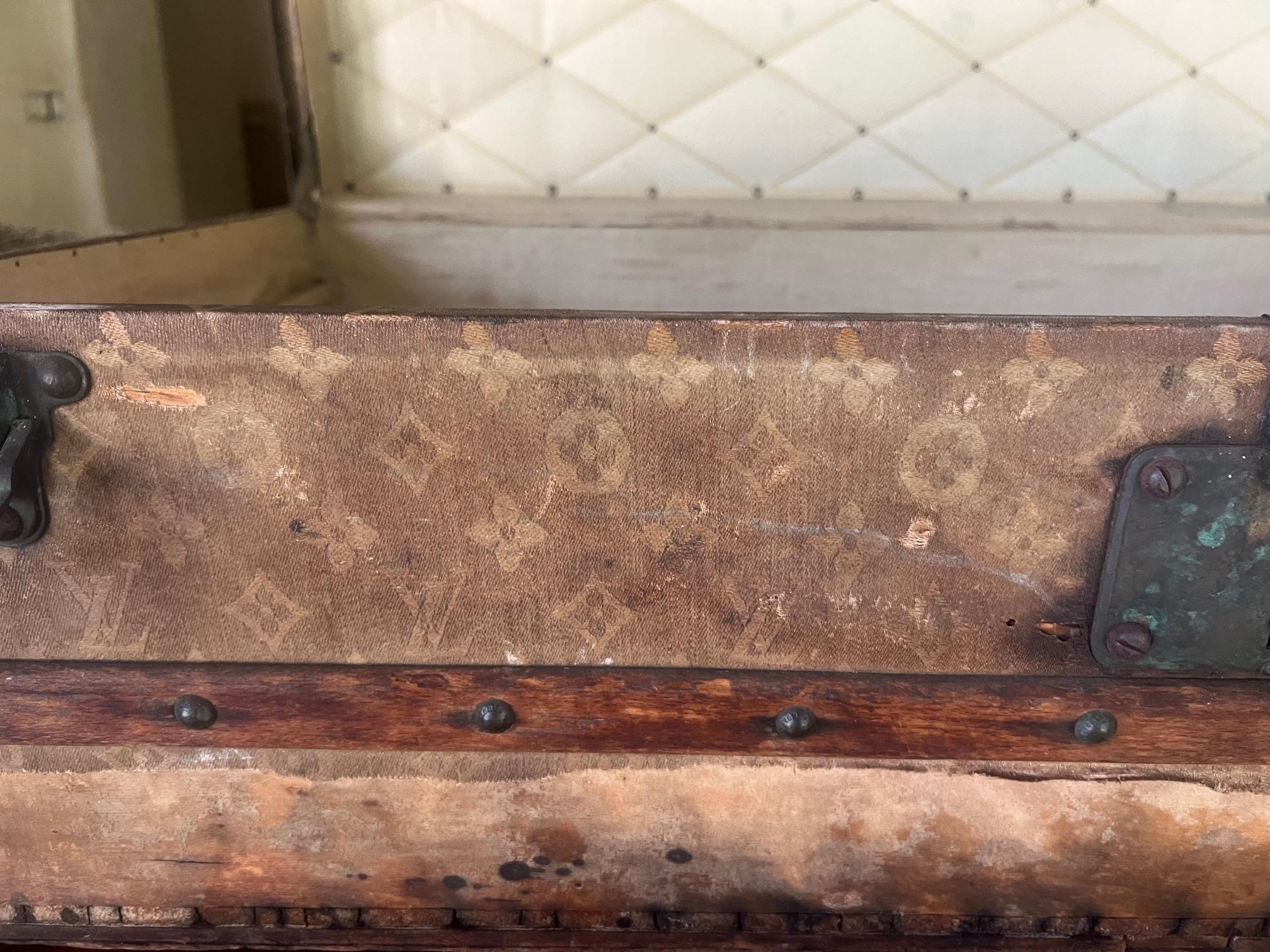 French Louis Vuitton Steamer Trunk in Monogram Canvas, France, c. 1920's