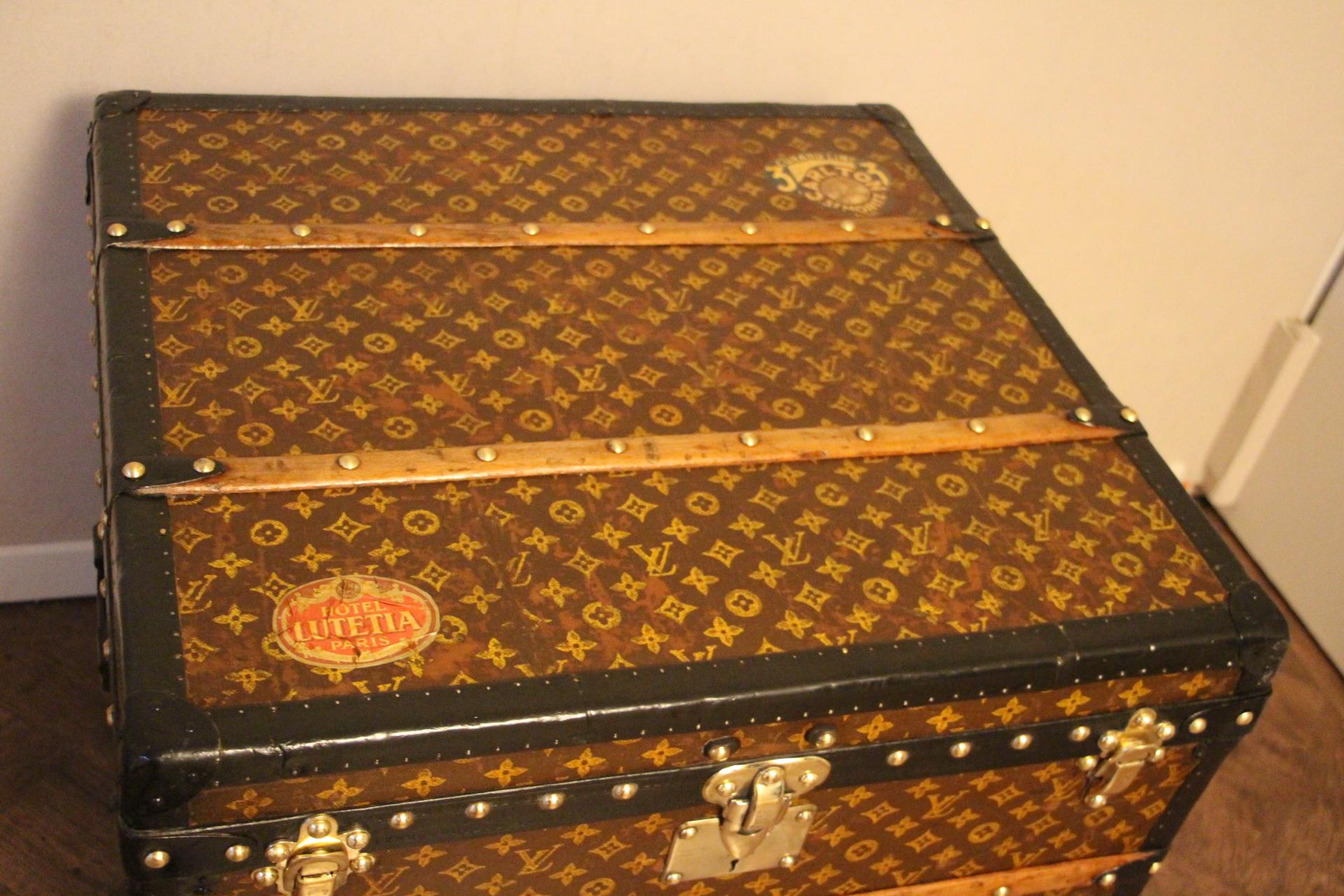 Art Deco Louis Vuitton Steamer Trunk, Louis Vuitton Cube Trunk, Louis Vuitton Trunk