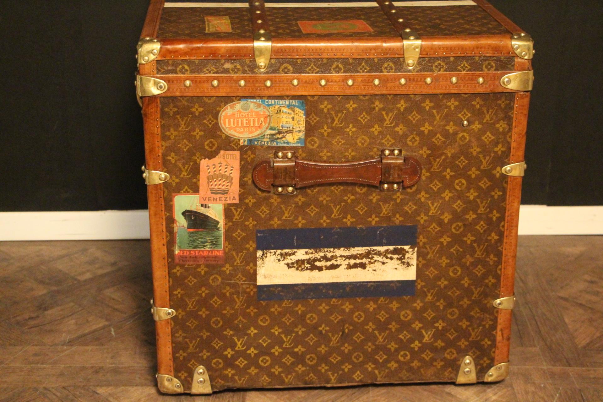 French Louis Vuitton Steamer Trunk, Louis Vuitton Cube Trunk, Louis Vuitton Trunk