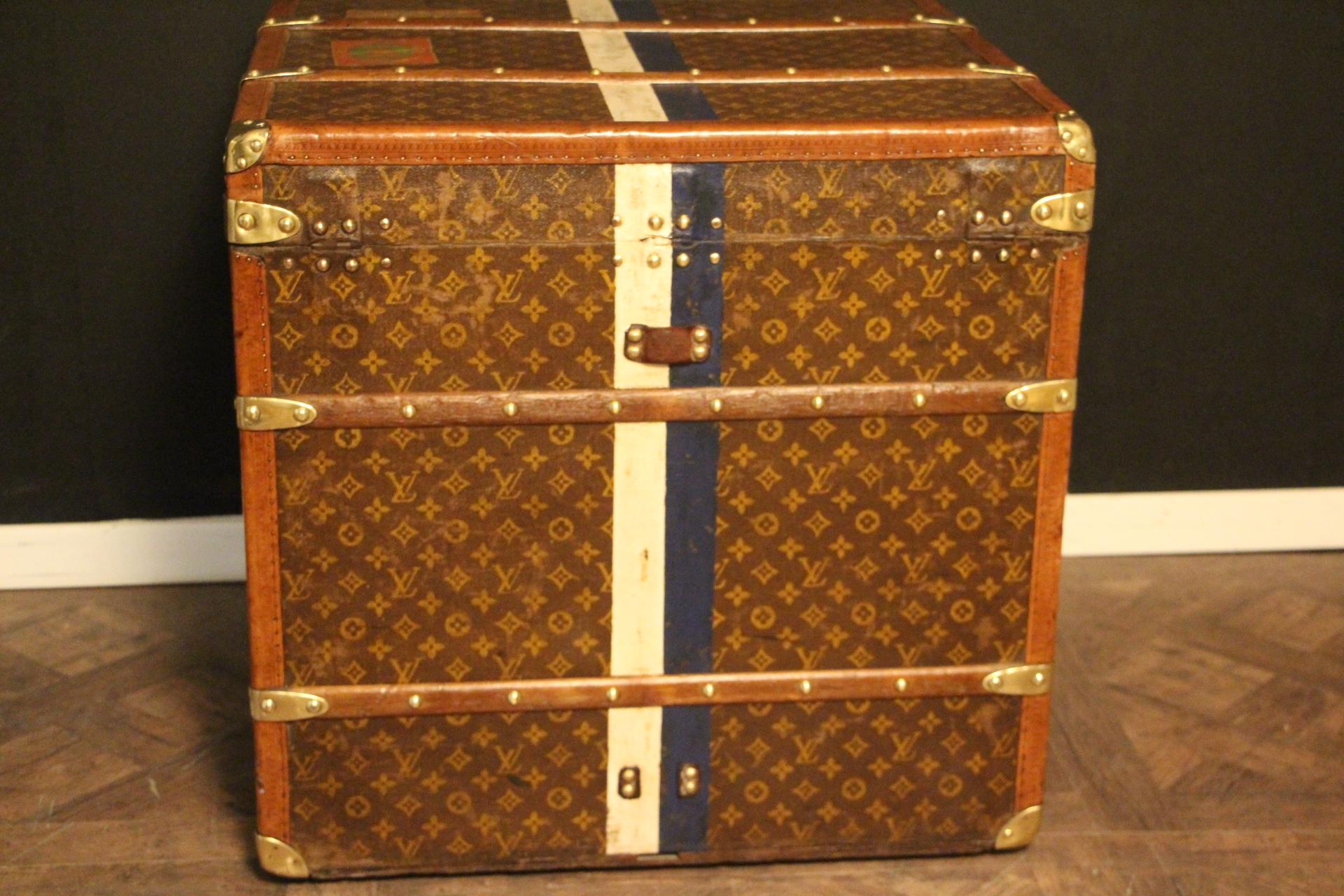 Early 20th Century Louis Vuitton Steamer Trunk, Louis Vuitton Cube Trunk, Louis Vuitton Trunk