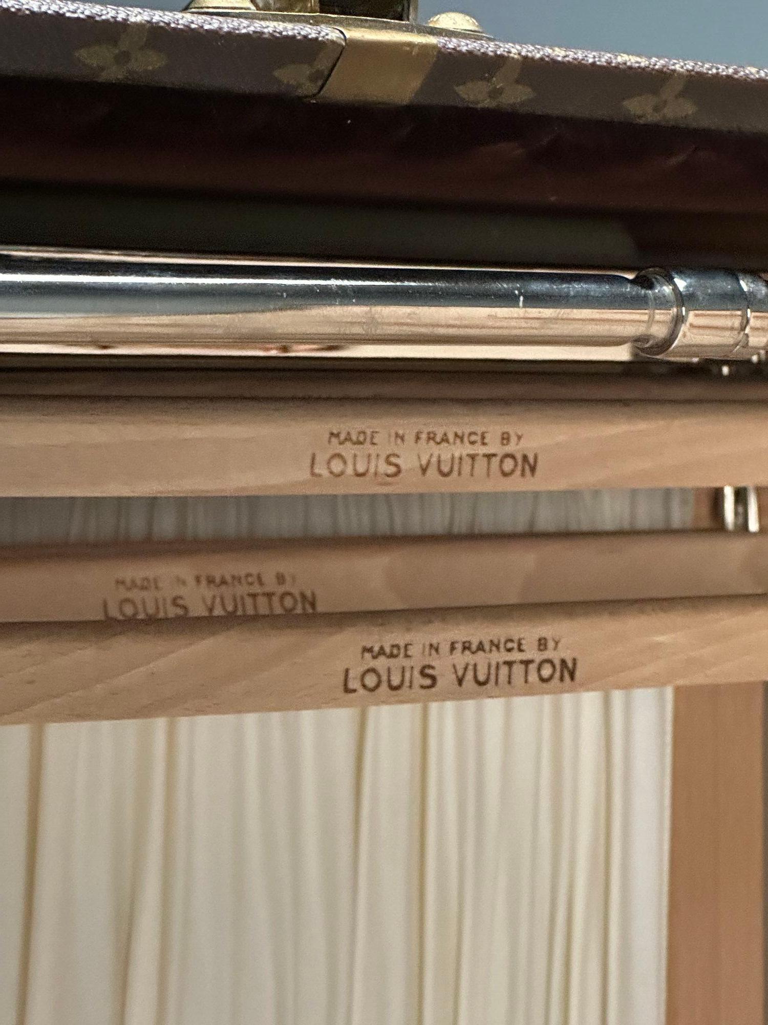 Louis Vuitton, malle à vapeur, toile Monogram, cuir, commande spéciale en vente 2