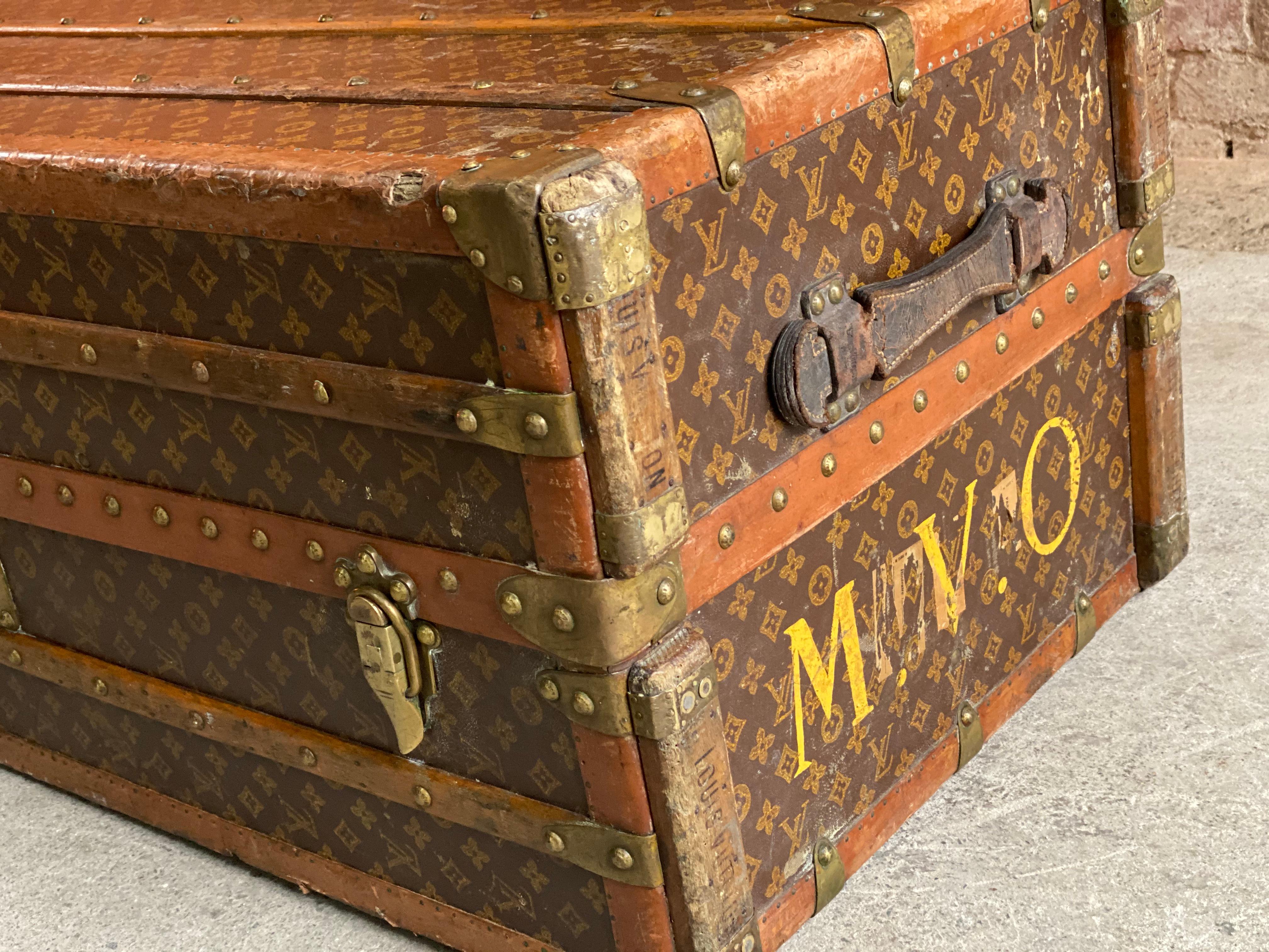 Louis Vuitton Steamer Trunk Wardrobe Trunk Chest France, circa 1920 1