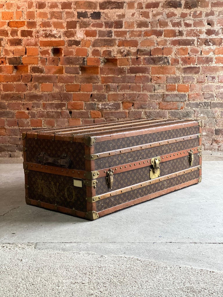 Antique 1920s Louis Vuitton Leather Suitcase 