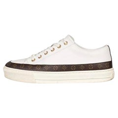 Louis Vuitton Stellar Leather & Canvas Sneakers Size 38