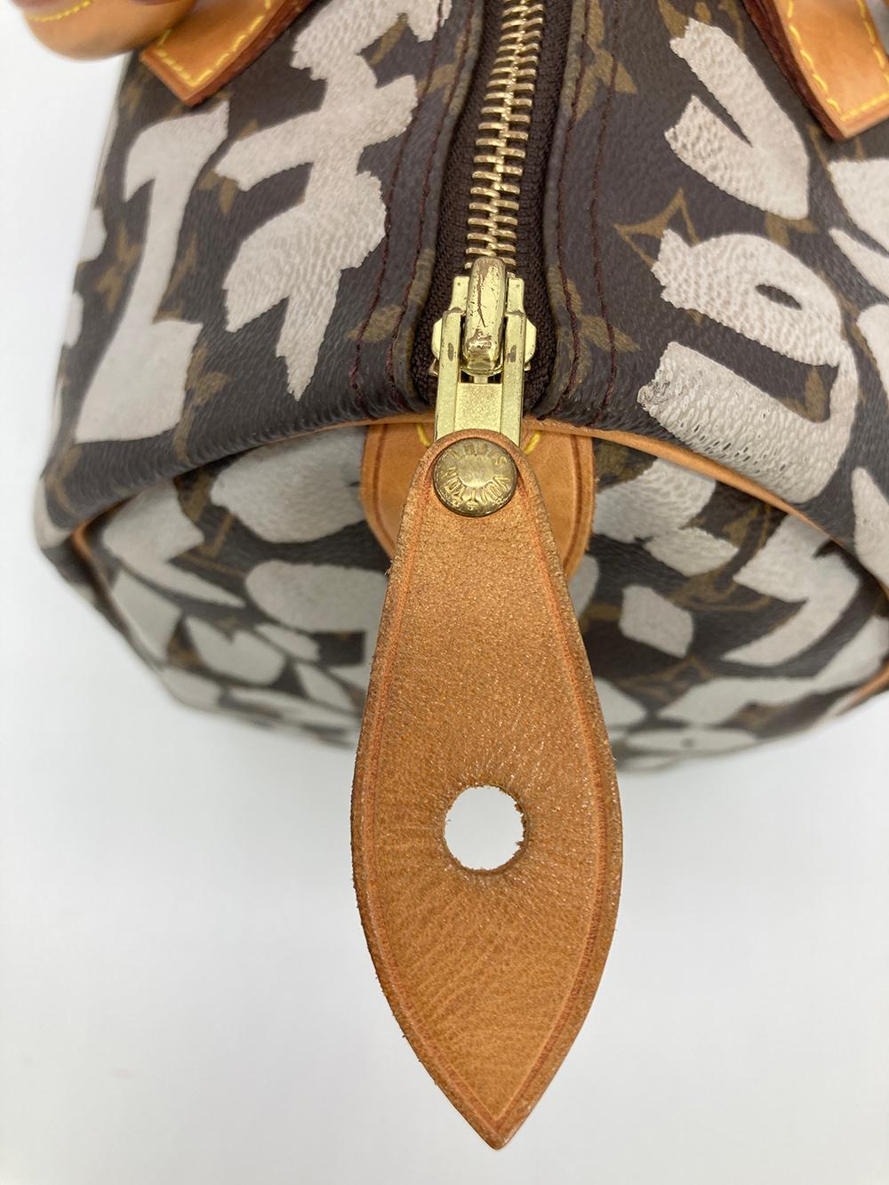 Brown Louis Vuitton Stephen Sprouse Graffiti Monogram Speedy 30