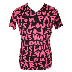  Louis Vuitton Stephen Sprouse Graffiti T-Shirt Black and Fluo Pink XS