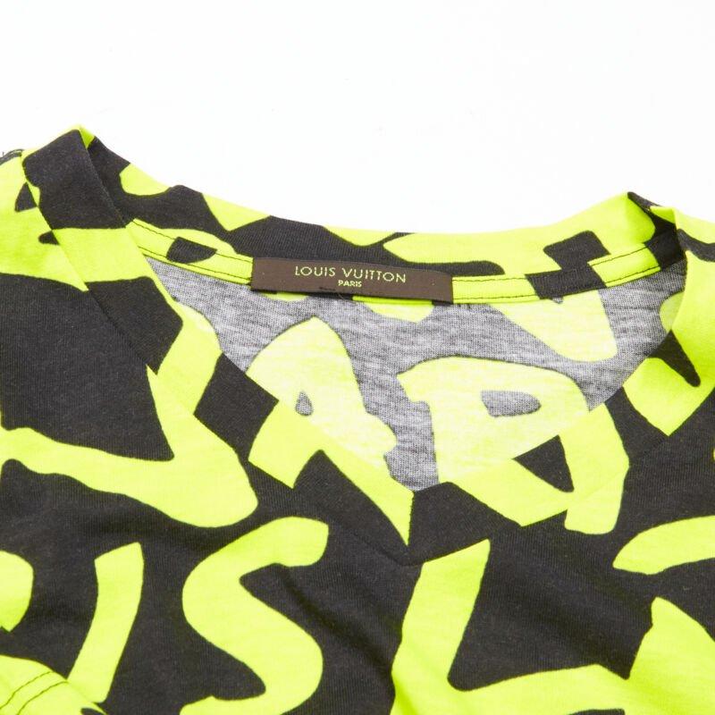 LOUIS VUITTON Stephen Sprouse Iconic Graffiti black neon yellow tshirt For Sale 3