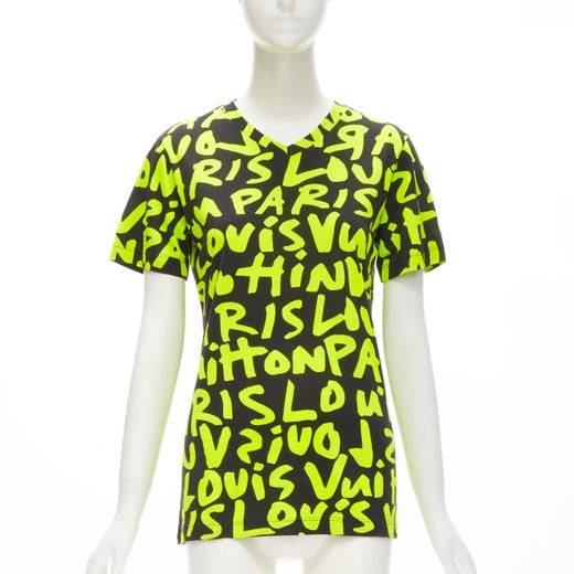 FOR SALE* SS22 Louis Vuitton 'Graffiti' 3D Spray Paint White Graphic T-Shirt  Virgil Abloh's Spring 2022 collection at the Louis Vuitton…