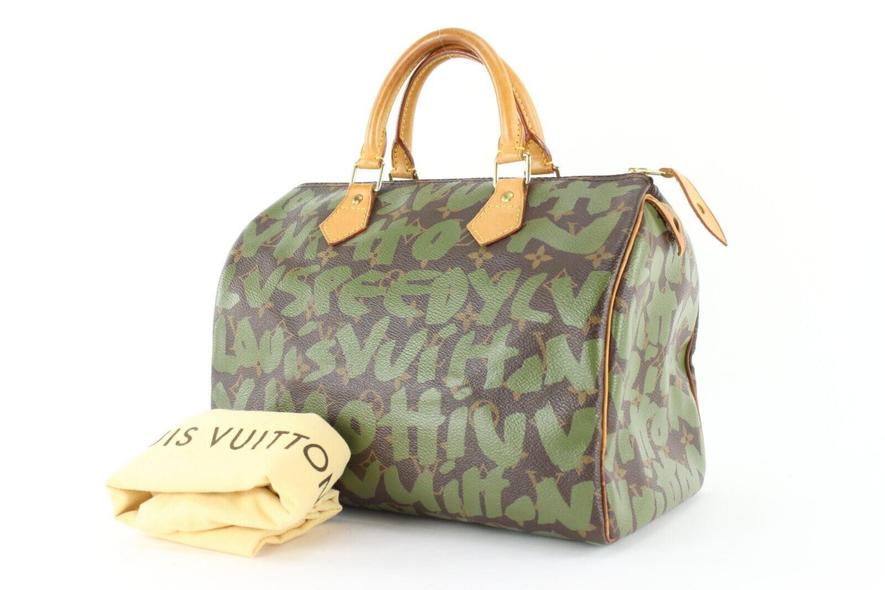 Louis Vuitton Stephen Sprouse Khaki Green Graffiti Speedy 30 Monogram 1LVJ1202 6