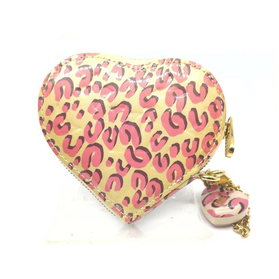 Brown Louis Vuitton Stephen Sprouse Leopard  Porte Monnaie Coeur Heart Coin Pouch 862
