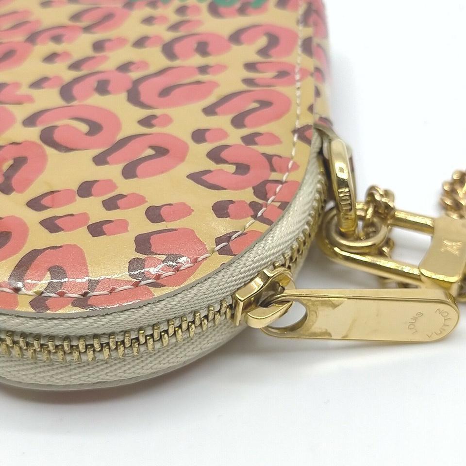 Women's Louis Vuitton Stephen Sprouse Leopard  Porte Monnaie Coeur Heart Coin Pouch 862