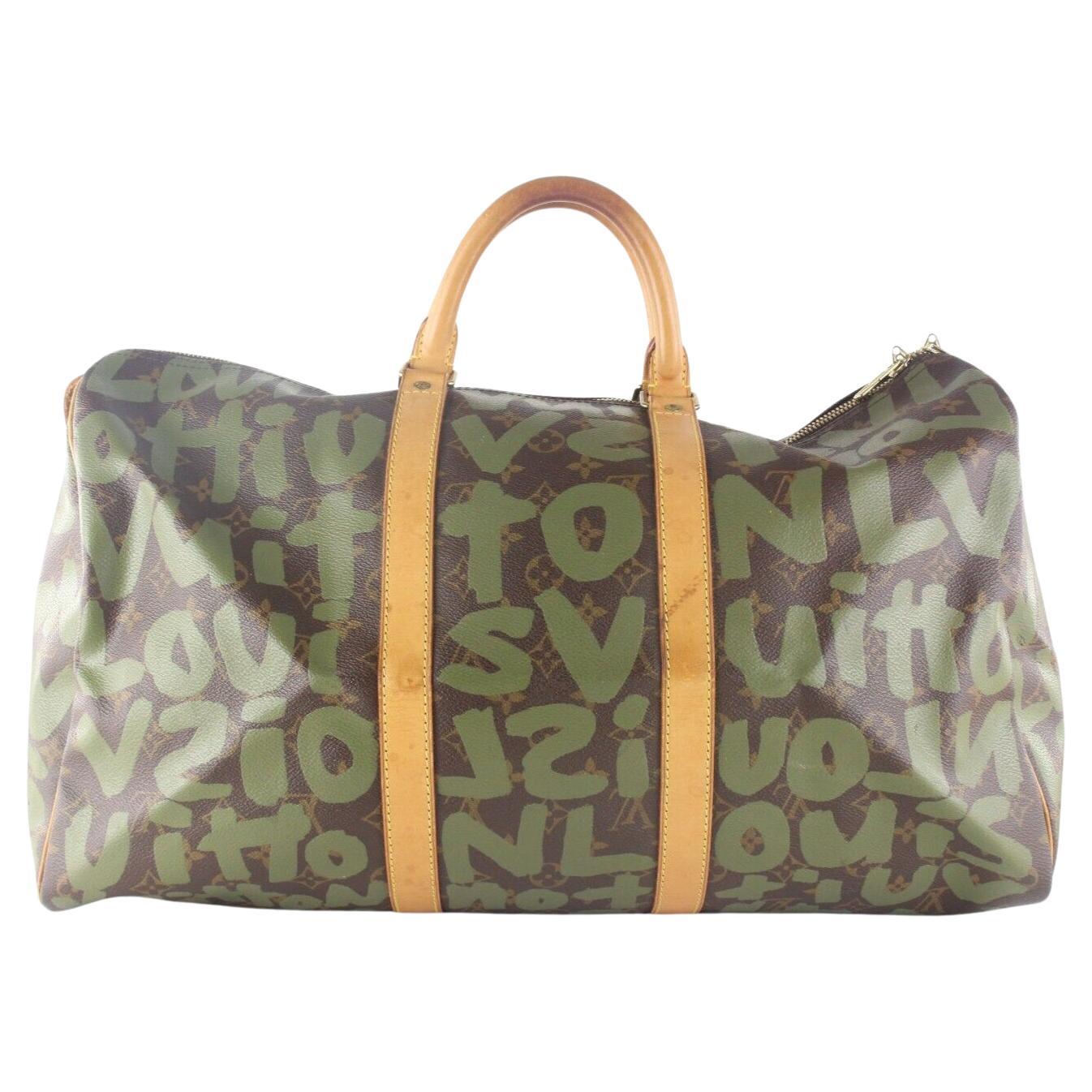 Louis Vuitton Stephen Sprouse Monogramme Graffiti Keepall 50 vert kaki 1LK919K