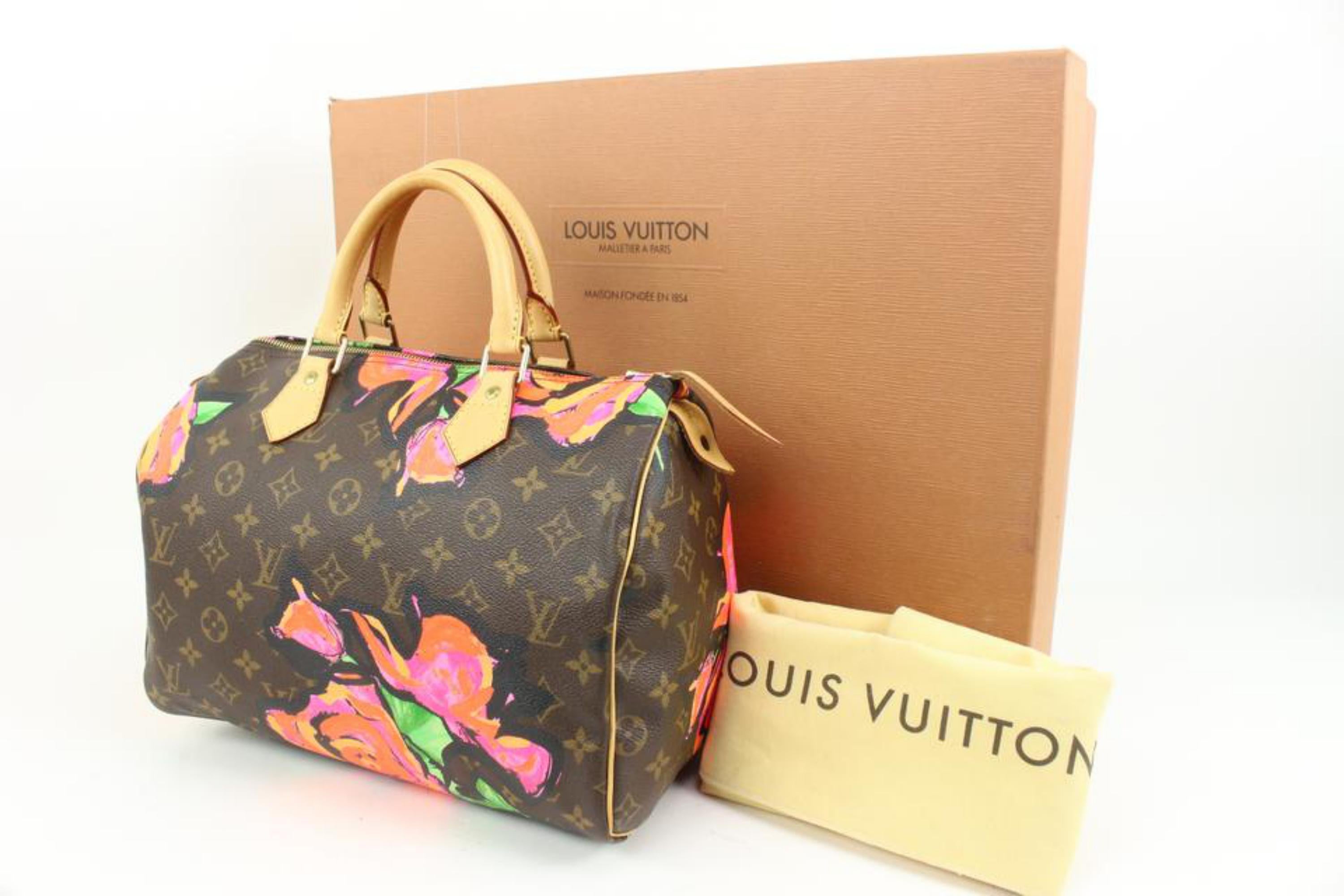 Louis Vuitton // 2008 Limited Edition Monogram Roses Speedy 30 Bag